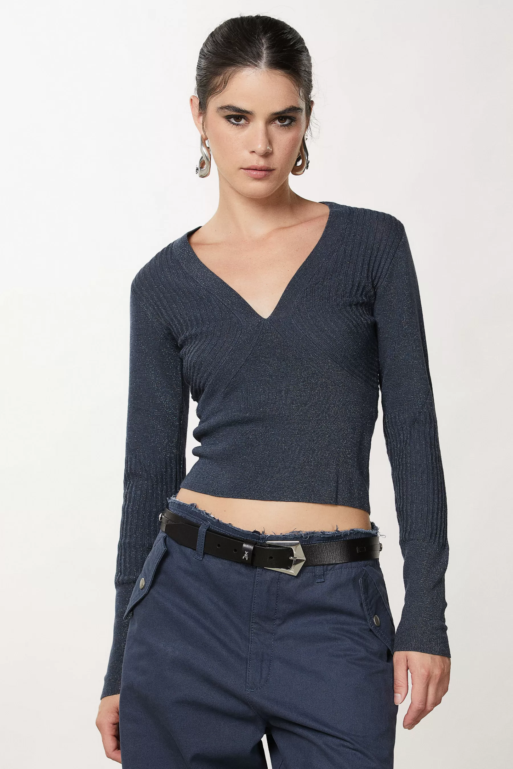 Patrizia Pepe Maglia ESSENTIAL in lurex